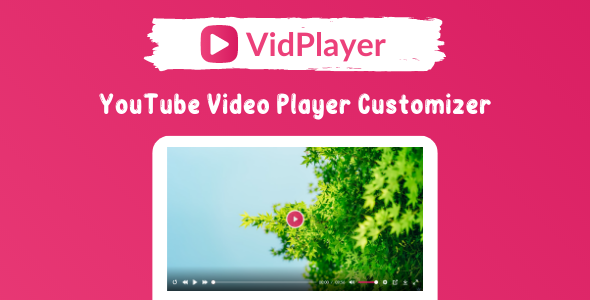 VidPlayer – YouTube Video Player Customizer